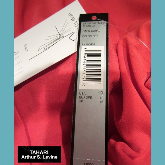 TAHARI ASL NEW Cottagecore THERESA Ruche Double Ring Tie Bell Sleeve Dress 12 - Picture 5 of 12
